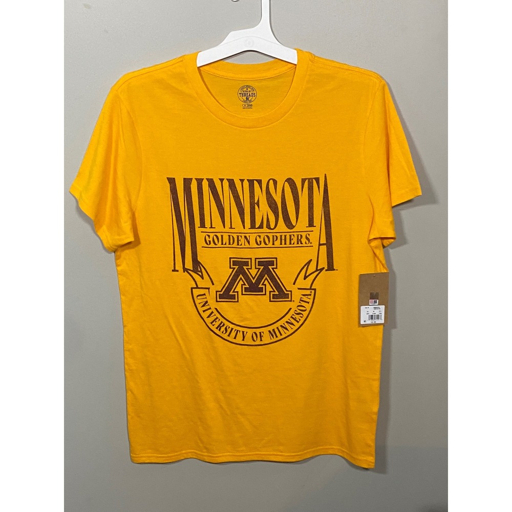 Rivalry Threads T-Shirt Men Medium Gold NEW Minnesota Golden Gophers Graphic Tee
